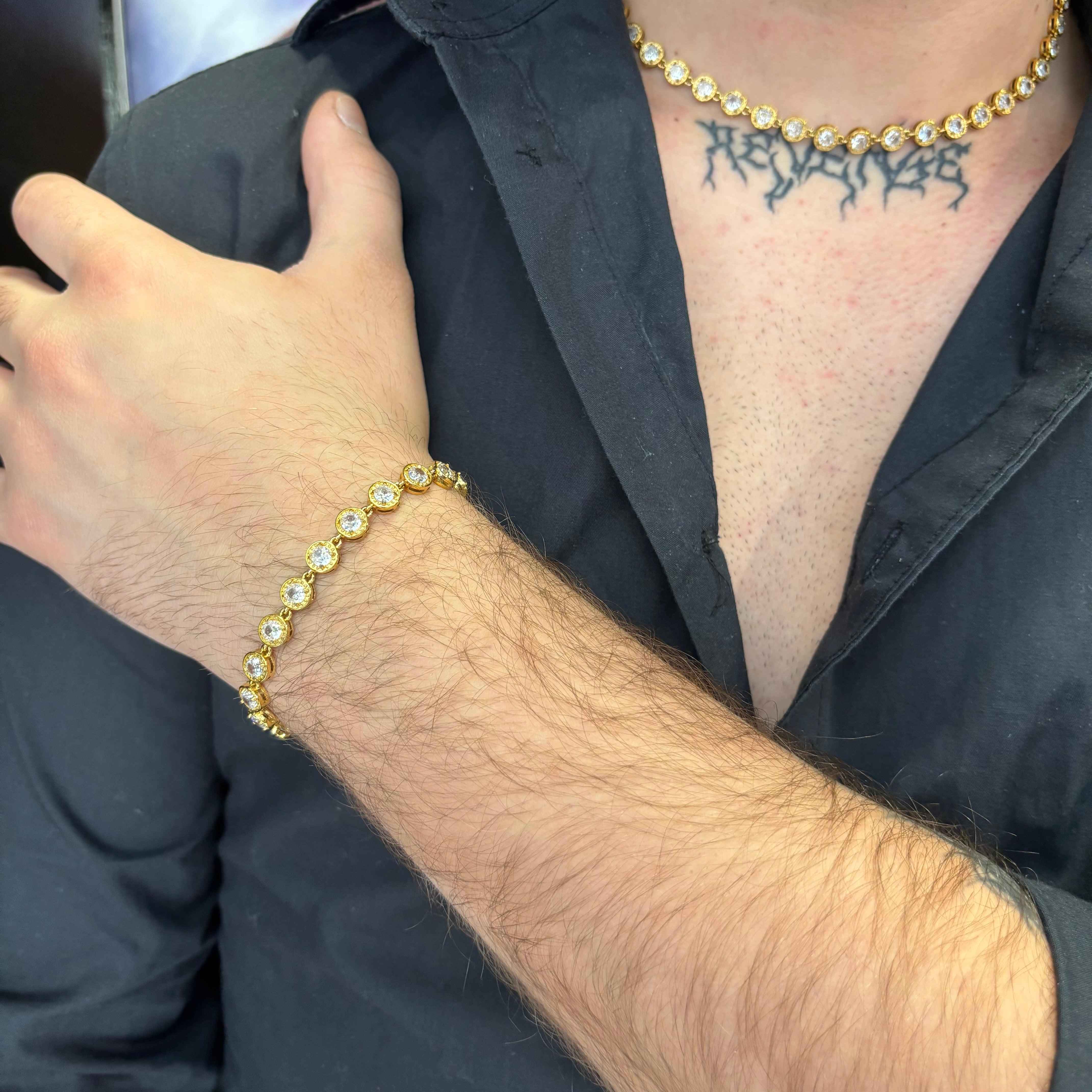 Bracciale Cristal Inox Oro - Image 5