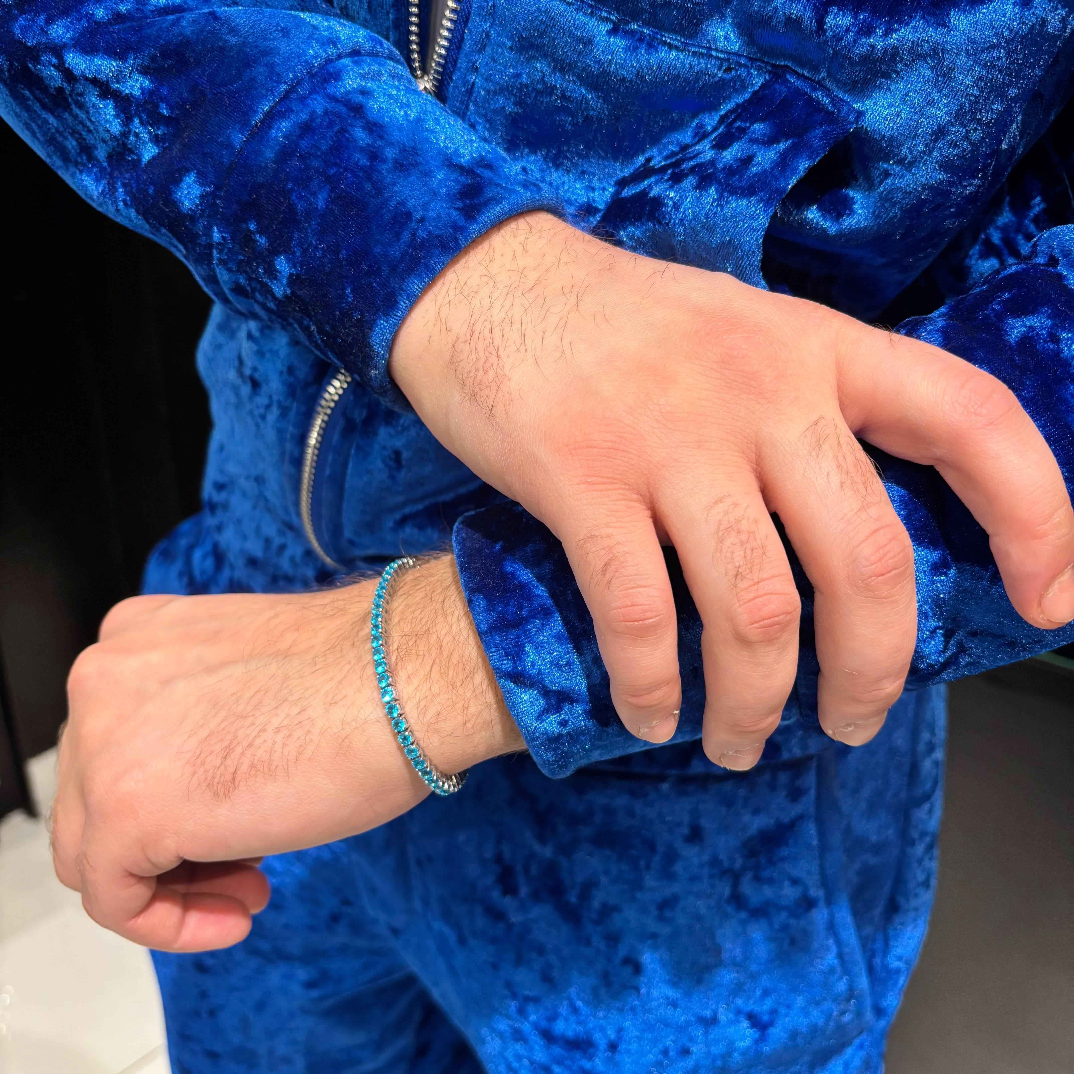 Bracciale Tennis Azzurro - Image 4