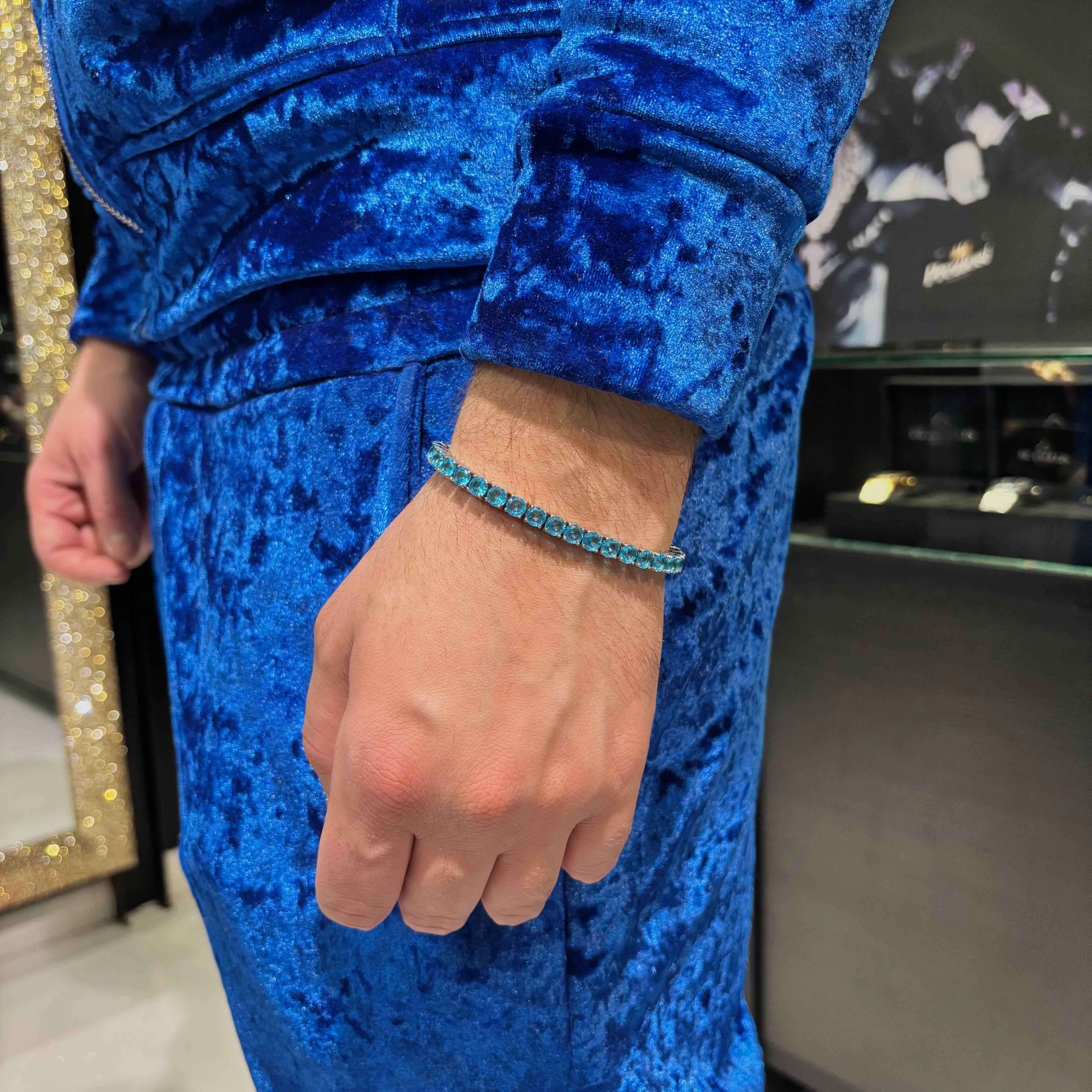 Bracciale Tennis Azzurro - Image 8