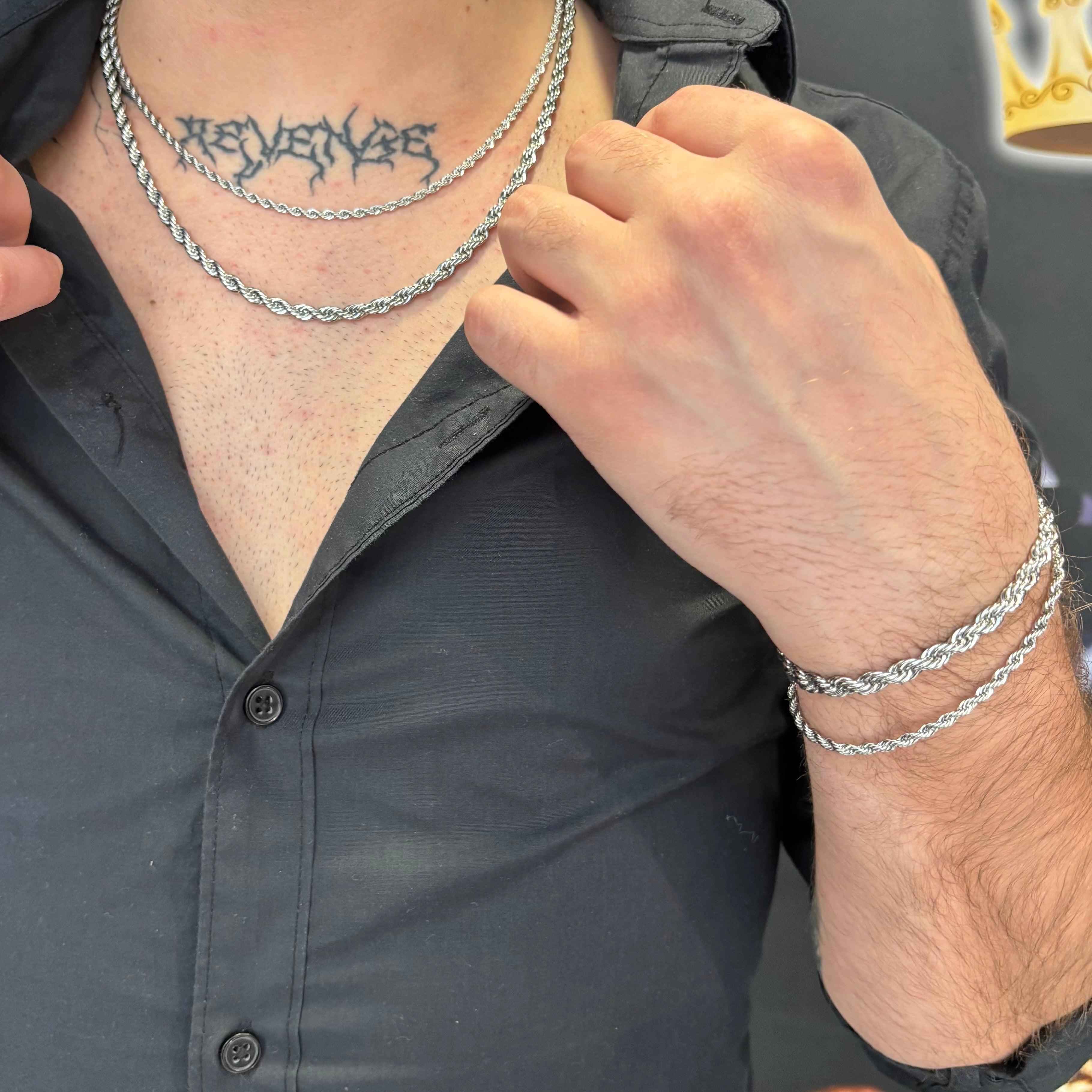 Collana Treccia Argento - Image 13