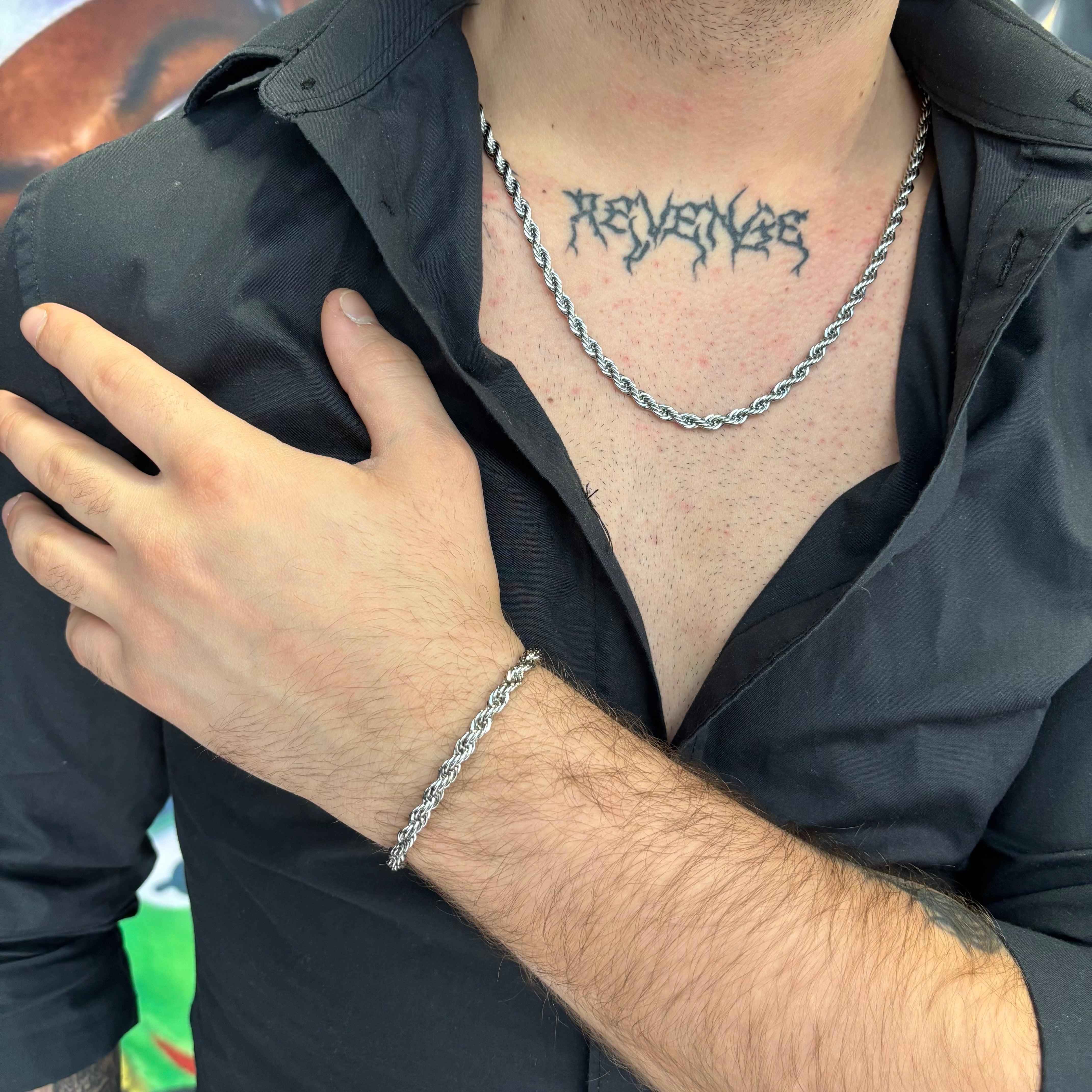 Collana Treccia Argento - Image 7