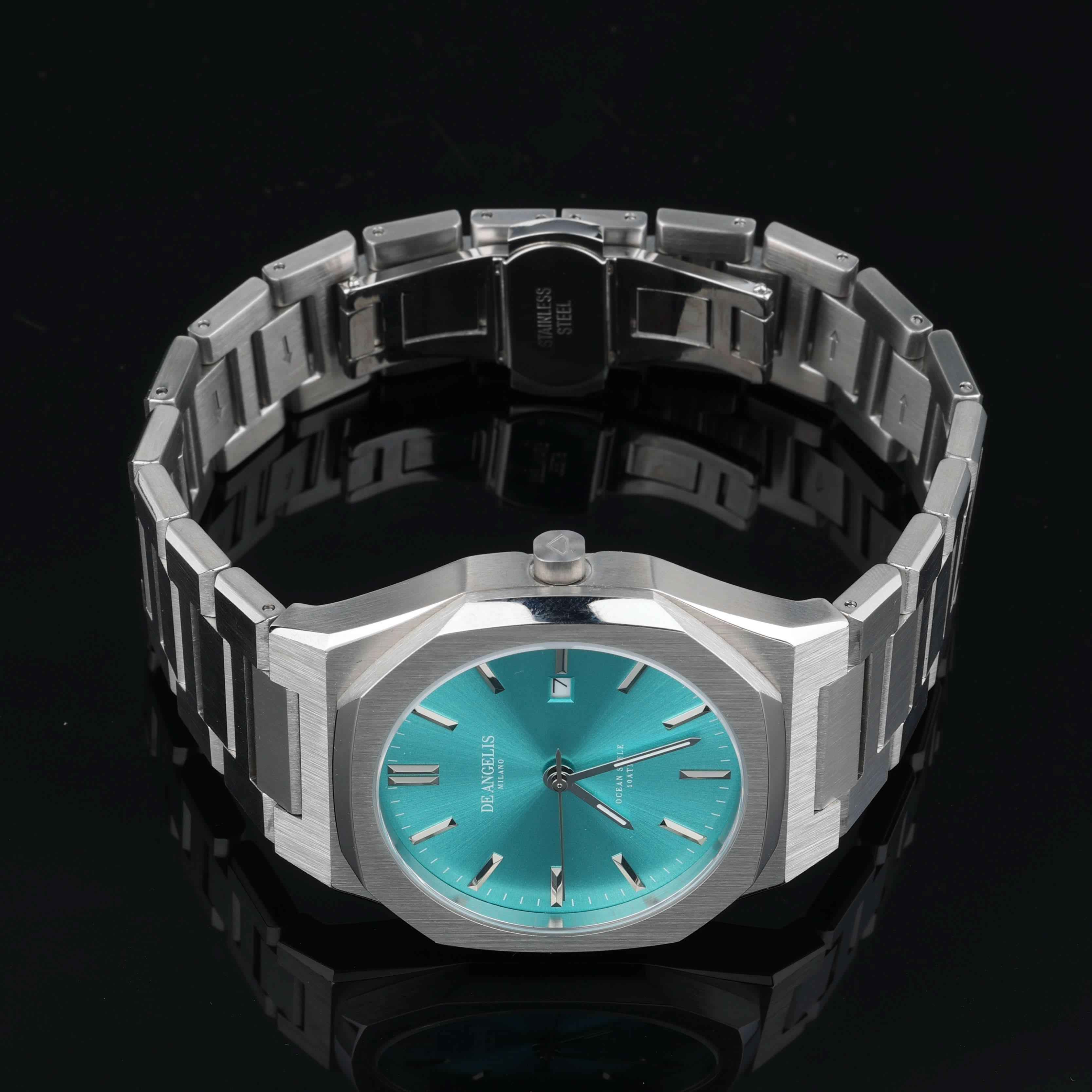 De Angelis Ocean Silver Azzurro Tiffany Sunray - Image 3