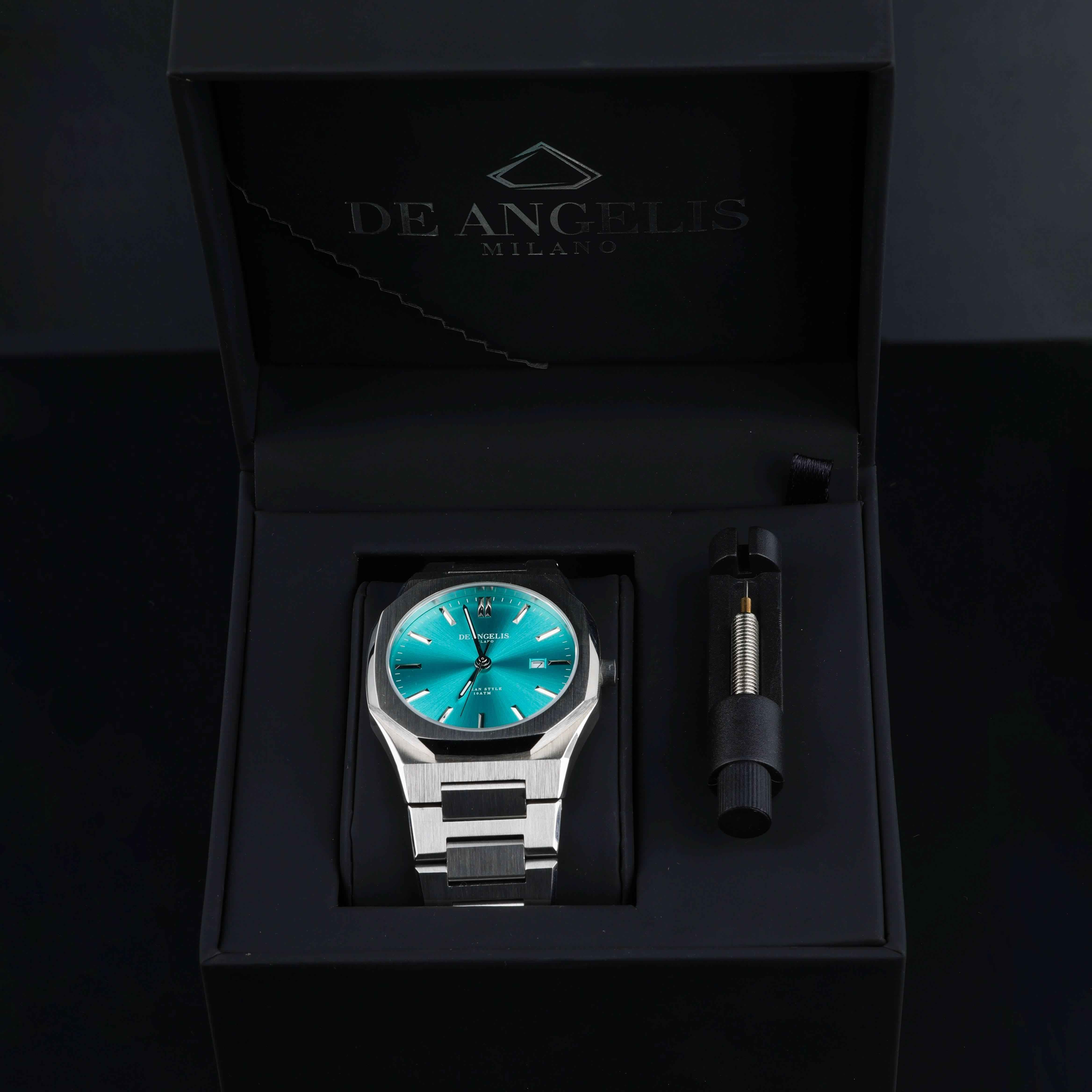 De Angelis Ocean Silver Azzurro Tiffany Sunray - Image 7