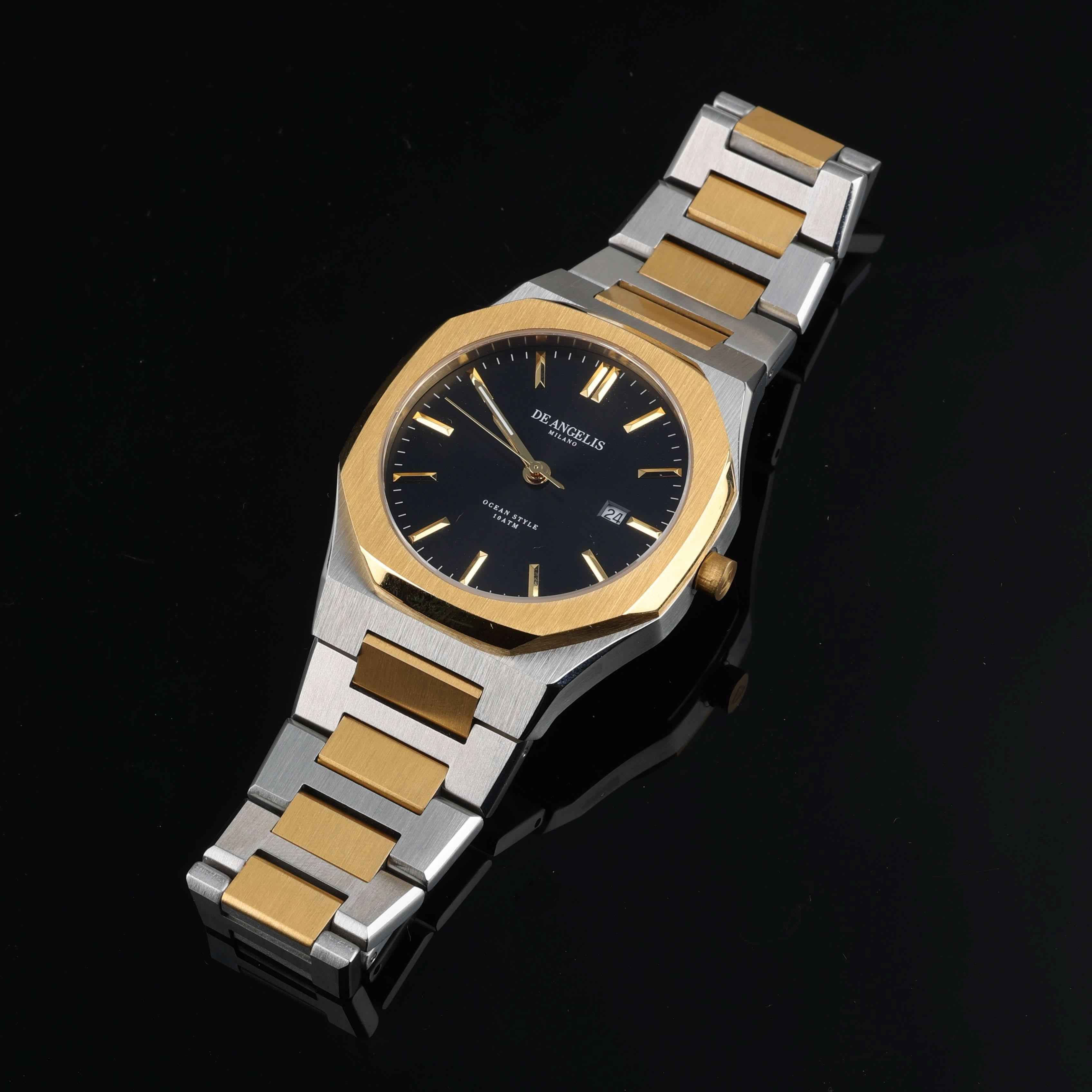 De Angelis Ocean Silver/Gold Nero Sunray - Image 4